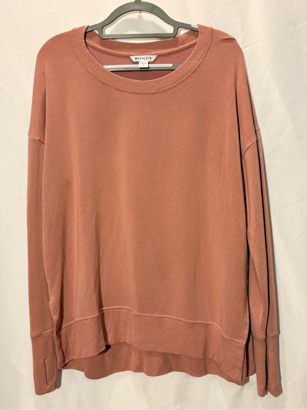 Athleta Women's Crewneck Sweatshirt in Dusty Rose